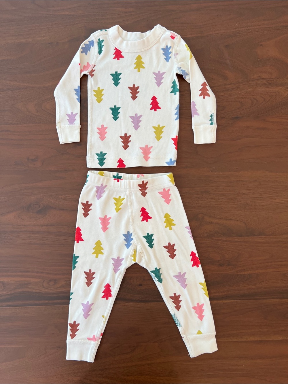 Hanna Andersson Toddler Christmas Pajamas with Multi-Color Tree Print, 18-24  mo